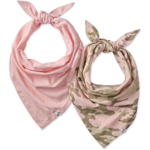 image:imagePet Passion Bandit  The PET Bandana 100 Organic Cotton Pet Bandanas Clothes for Small Medium Large Dogs 2Pack Candy Corn XSmallSmall2Pack Pink Camo