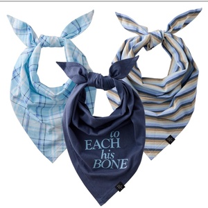 image:imagePet Passion Bandit  The PET Bandana 100 Organic Cotton Pet Bandanas Clothes for Small Medium Large Dogs 2Pack Candy Corn XSmallSmall3Pack Blue Preppy Plaid