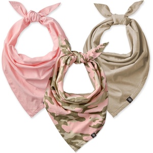 image:imagePet Passion Bandit  The PET Bandana 100 Organic Cotton Pet Bandanas Clothes for Small Medium Large Dogs 2Pack Candy Corn XSmallSmall3Pack Pink Camo