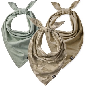 image:imagePet Passion Bandit  The PET Bandana 100 Organic Cotton Pet Bandanas Clothes for Small Medium Large Dogs 2Pack Candy Corn XSmallSmall3Pack Sage Camo