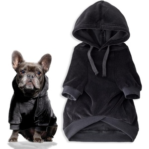 image:imagePet Passion Cooper II Organic Cotton Velour Dog Hoodie Pet Coat for Small Medium and Large Dogs Black XXSmall 47 lbsBlack