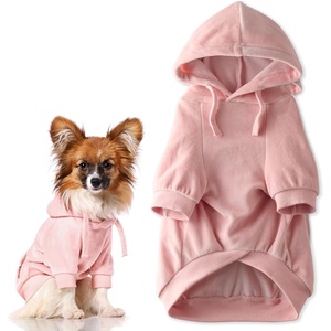 image:imagePet Passion Cooper II Organic Cotton Velour Dog Hoodie Pet Coat for Small Medium and Large Dogs Black XXSmall 47 lbsPink