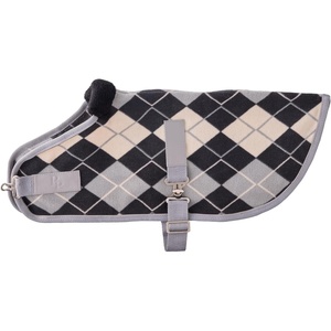 image:imagePet Passion Preston II  The Polar Fleece Coat Recycled Polar Fleece Warm Dog Jacket for Cold Weather for Small Medium Large Dogs Black XLarge 5580 lbsGray Argyle