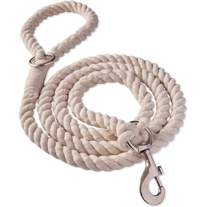 image:imagePet Passion Tucker II  The Heavy Duty 6 ft Twisted Rope Cotton Durable Leashes Dogs Black One SizeIvory