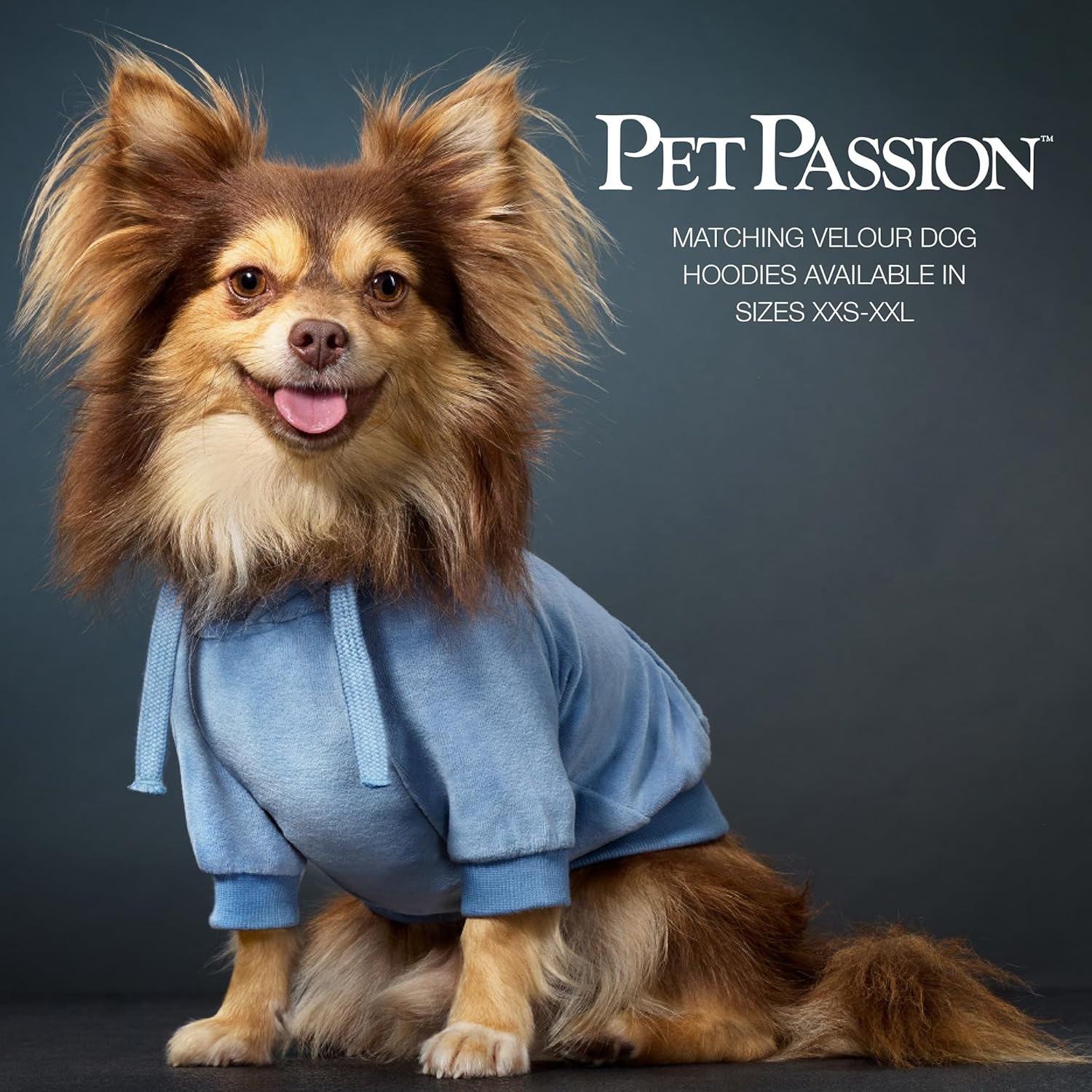 image:imagepet Passion Cooper II People Packs The Plush Organic Cotton Velour Sweatsuit 2Piece Top Pants Set Baby and ToddlerFaded Denim