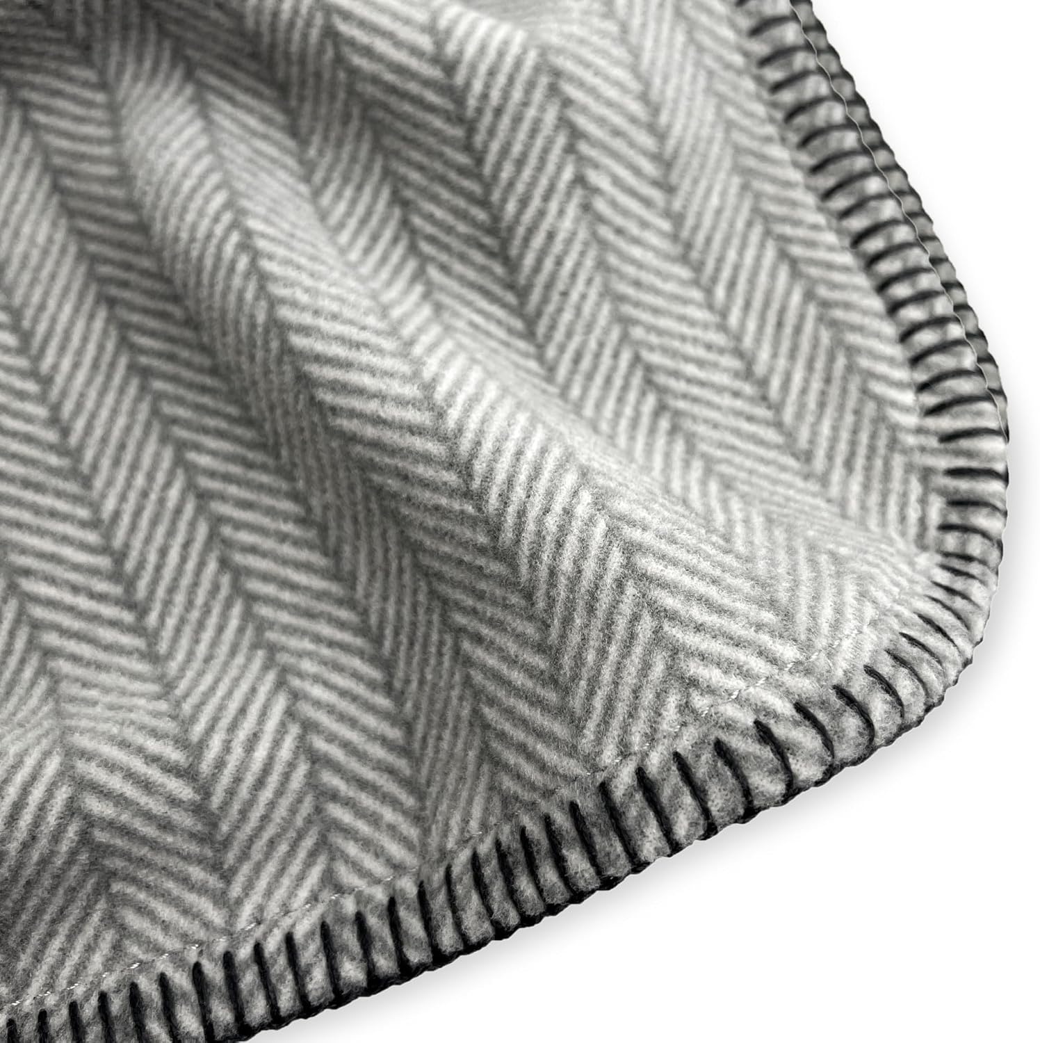 image:imagePreston II THE Polar Fleece Throw SuperSoft Recycled Polar Fleece Dog Blanket Couch Coat Sofa and Car Protecter for Small Medium Large Dogs 40x 50 Olive Chesterfield Plaid One SizeDove Gray Herringbone