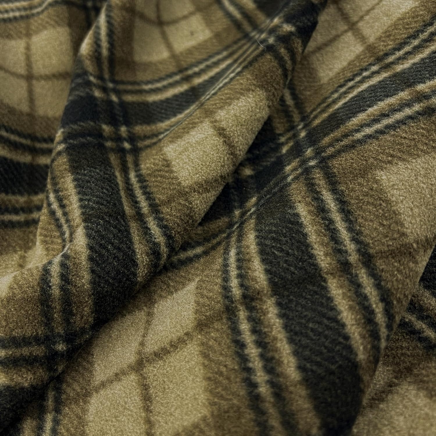 image:imagePreston II THE Polar Fleece Throw SuperSoft Recycled Polar Fleece Dog Blanket Couch Coat Sofa and Car Protecter for Small Medium Large Dogs 40x 50 Olive Chesterfield Plaid One SizeOlive Chesterfield Plaid