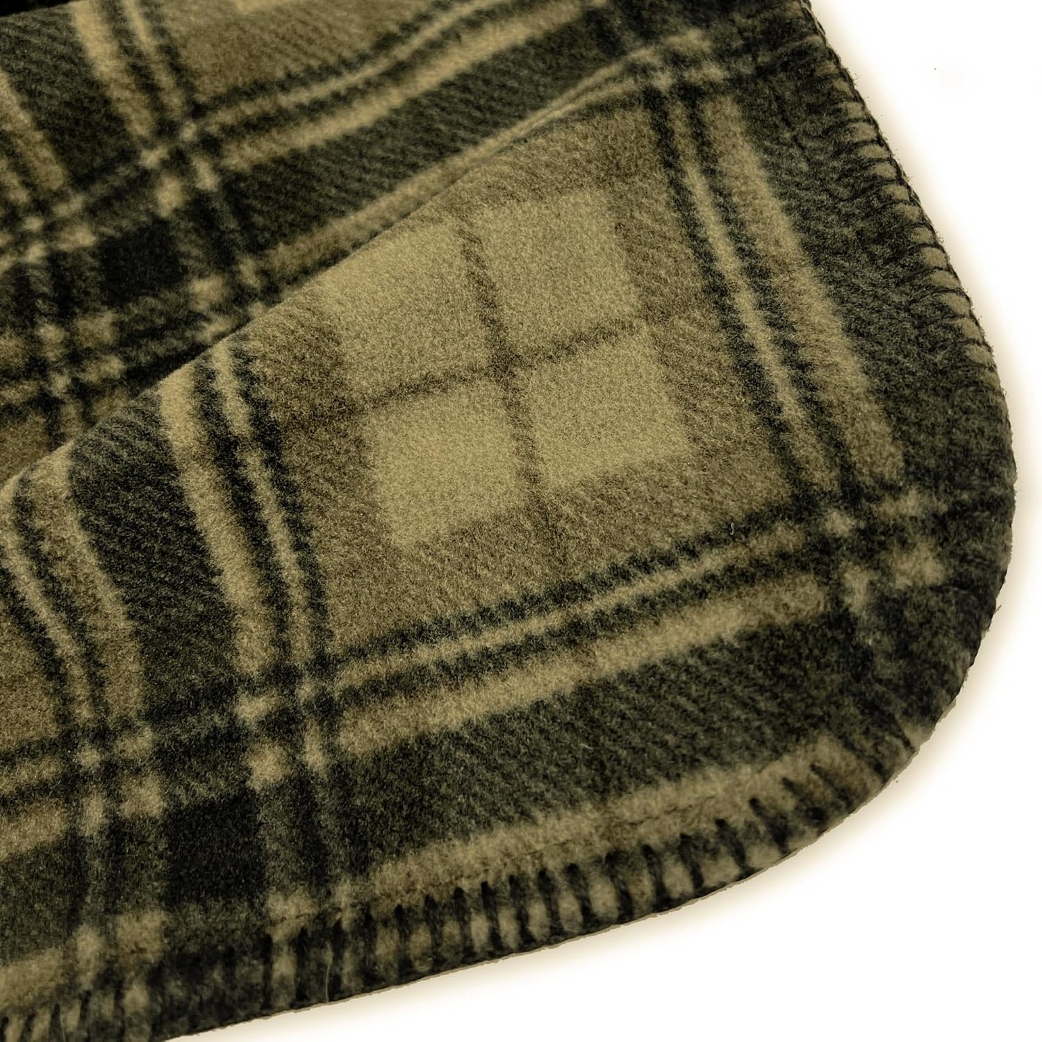 image:imagePreston II THE Polar Fleece Throw SuperSoft Recycled Polar Fleece Dog Blanket Couch Coat Sofa and Car Protecter for Small Medium Large Dogs 40x 50 Olive Chesterfield Plaid One SizeOlive Chesterfield Plaid