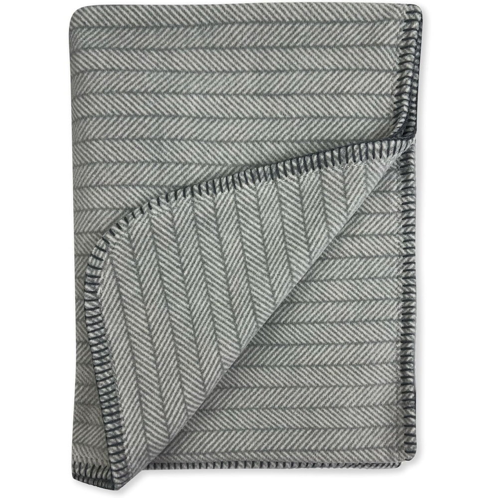 image:imagePreston II THE Polar Fleece Throw SuperSoft Recycled Polar Fleece Dog Blanket Couch Coat Sofa and Car Protecter for Small Medium Large Dogs 40x 50 Olive Chesterfield Plaid One SizeDove Gray Herringbone