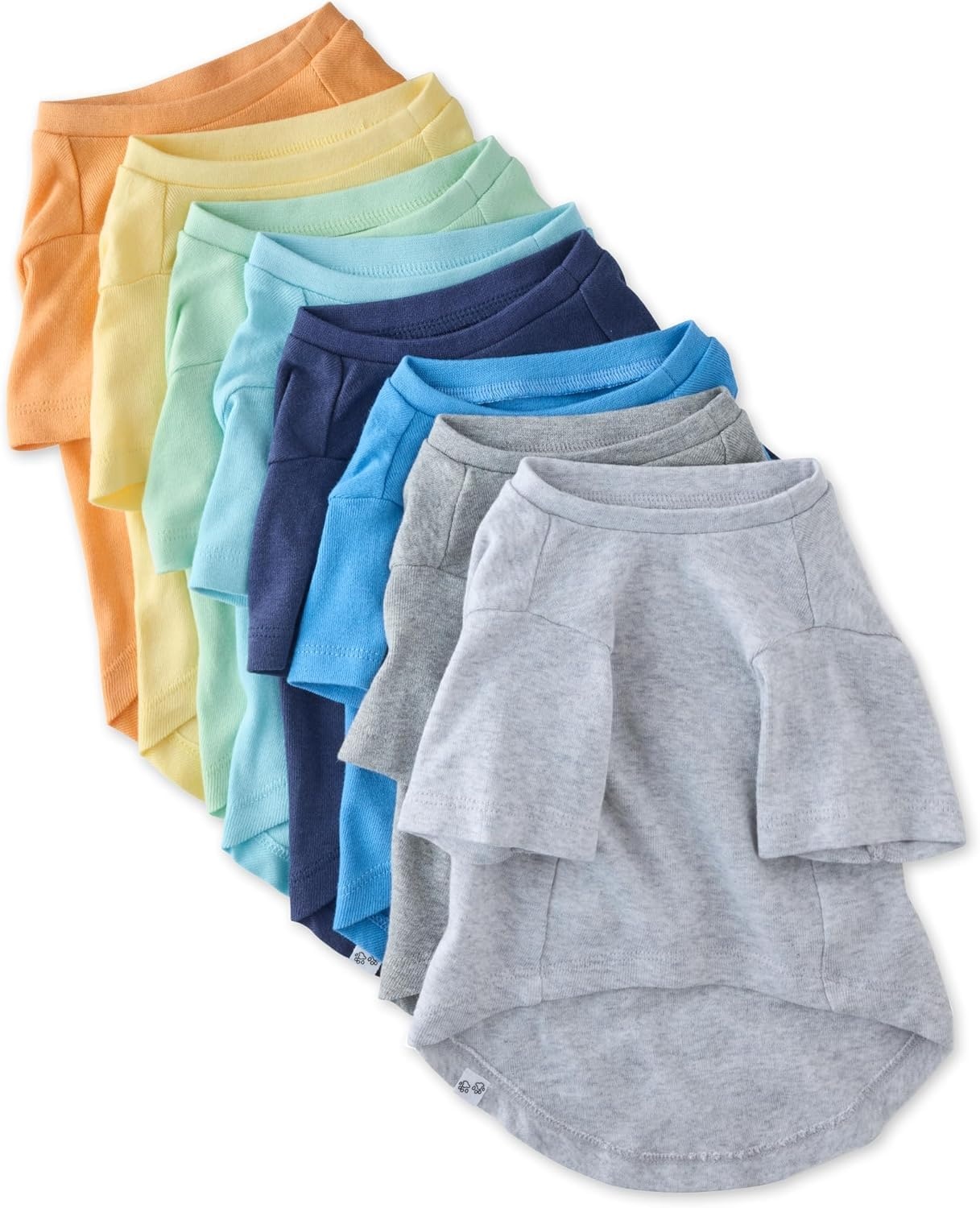 image:imagePet Passion Toby II The Perfect Tee 8 Pack Short Sleeve Pet TShirt 100 Organic Cotton Tees Clothes for Small Medium Large Dogs Rainbow Pink XLargeRainbow Blue