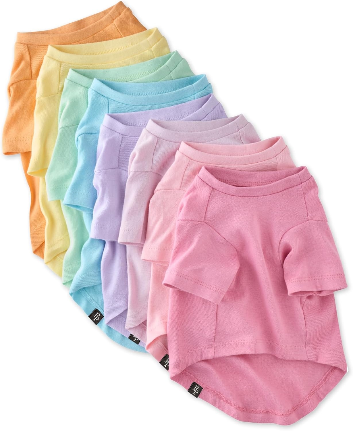 image:imagePet Passion Toby II The Perfect Tee 8 Pack Short Sleeve Pet TShirt 100 Organic Cotton Tees Clothes for Small Medium Large Dogs Rainbow Pink XLargeRainbow Pink