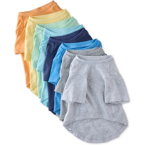 image:imagePet Passion Multipack 100 Organic Cotton Dog Short Sleeve TShirt Pet Tees for All Breeds Rainbow Blues XXSmallRainbow Blues