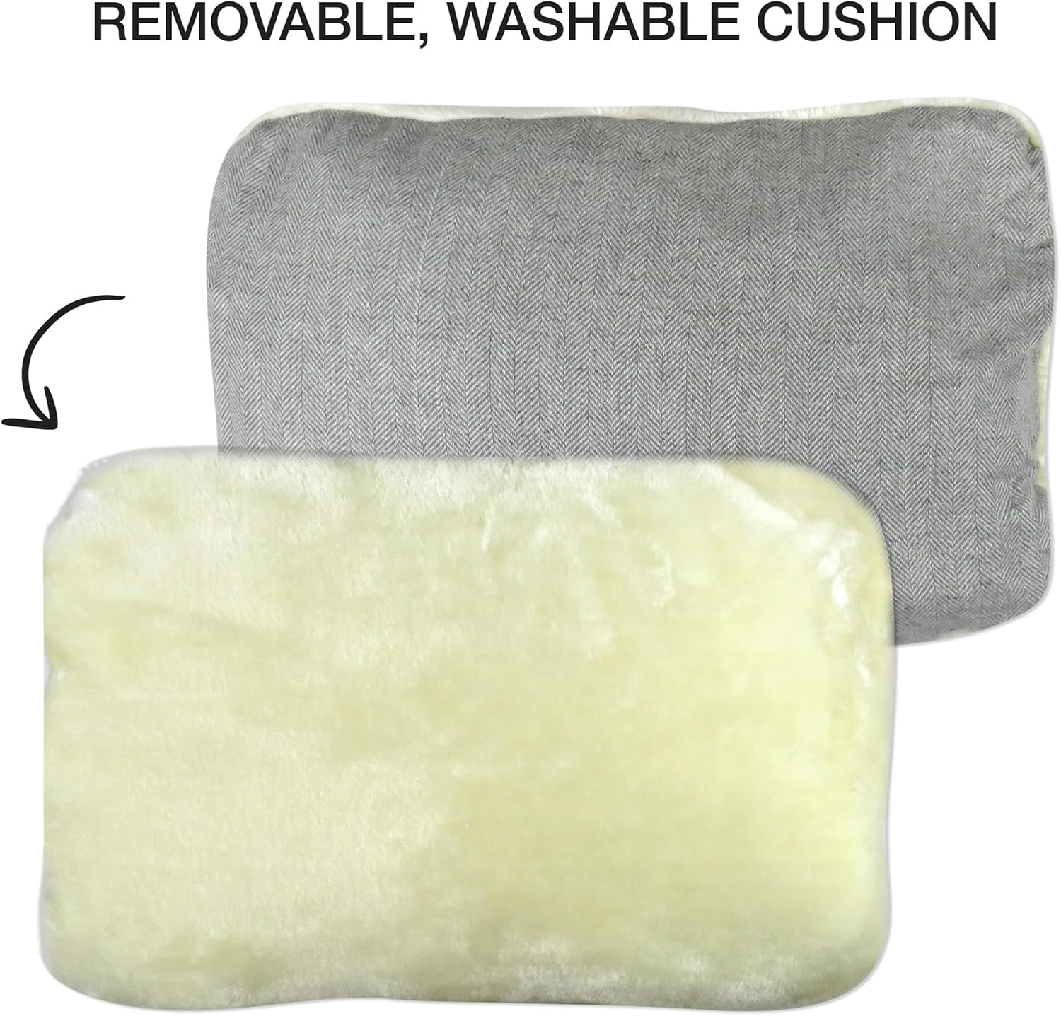 image:imagePet Passion MelloThe Ultra Luxe Bolster Dog Bed with Removable Washable Pillow for All Pet Breeds Ivory Tweed SmallIVORY TWEED
