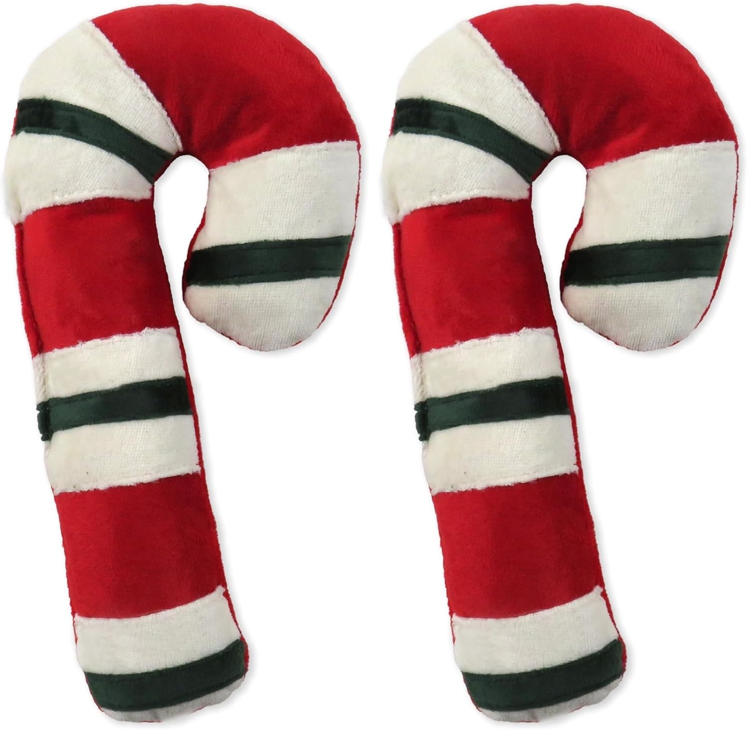 image:imagePet Passion Multipack Stuffed Dog Toys Durable Cotton Canvas with Coconut Fill for All Pet Breeds NaughtyNice One SizeCandy Cane