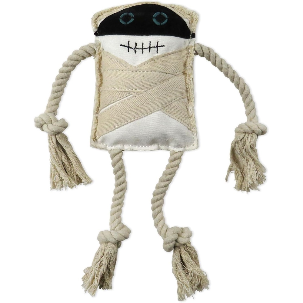image:imagePet Passion Multipack Stuffed Dog Toys Durable Cotton Canvas with Coconut Fill for All Pet Breeds NaughtyNice One SizeMonster Mummy