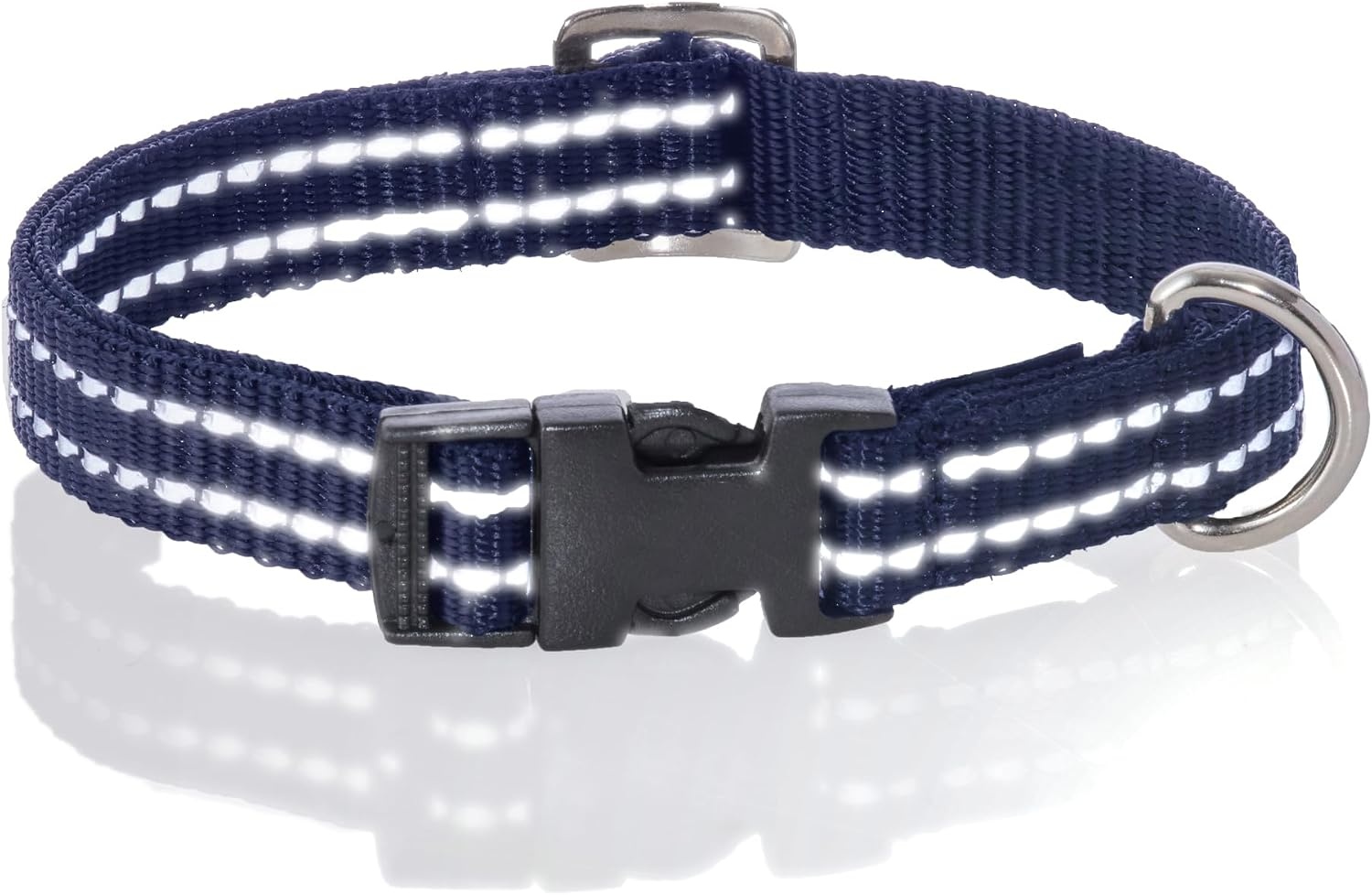 image:imagePet Passion 2Pack MAX The Hardy Reflective Dog Collar amp 6ft Leash for All Pet Breeds Black XSmallNavy