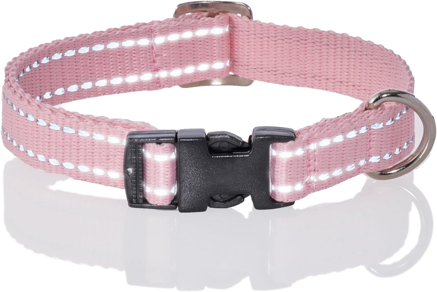 image:imagePet Passion 2Pack MAX The Hardy Reflective Dog Collar amp 6ft Leash for All Pet Breeds Black XSmallPink