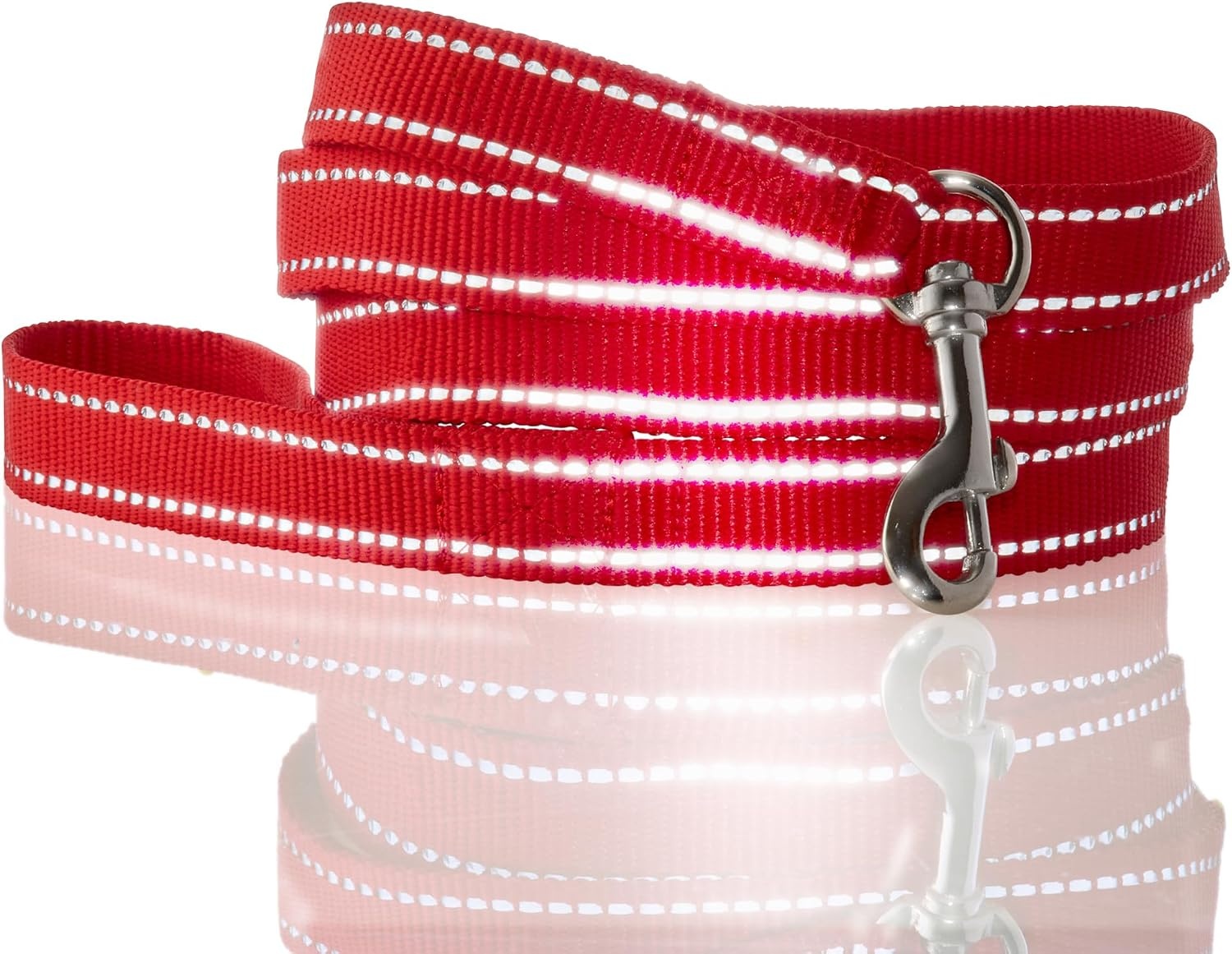 image:imagePet Passion 2Pack MAX The Hardy Reflective Dog Collar amp 6ft Leash for All Pet Breeds Black XSmallRed
