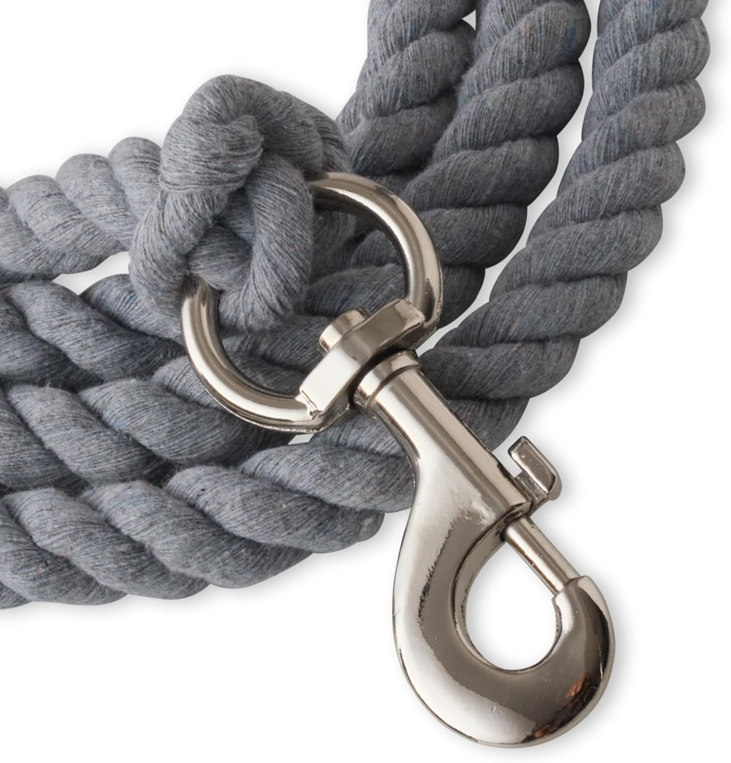 image:imagePet Passion Organic Cotton Dog Leash with Durable Twisted Rope 6 ft for All Pet Breeds Gray Heather One SizeGray Heather